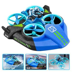 Drone RC 4DRC 3-en-1 – Vol, Bateau, Terre – 2.4G – Maintien D'altitude – Vert