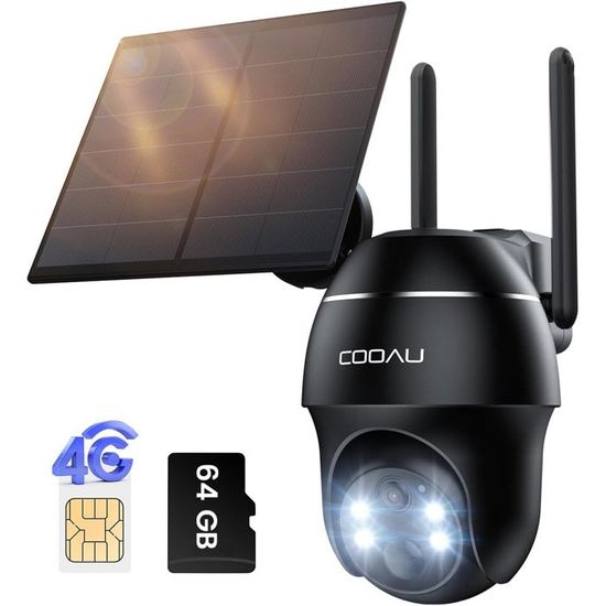 COOAU 4G LTE Camera Surveillance Ext rieure Sans Fil 2K 3MP Cam ra cooau-4g-lte-camera-surveillance-ext-rieure-sans-fil-2k-3mp-cam-ra