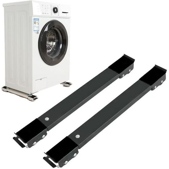 Socle Lave Linge Support de Machine à Laver Base Meuble avec 24 Roues Facile à déplacer Réglable
