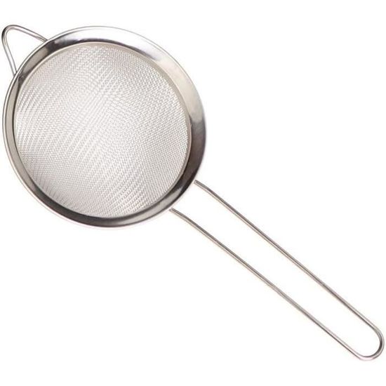 RETON Écumoire Fine Acier Inox 304 – Maille Anti-Graisse & Mousse – Idéale Soupe, Hot Pot, Friture – Manche Long 23,5 Cm
