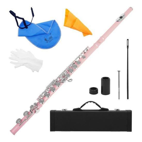 Flûte Piccolo Cupronickel Bleue + Clé - Instrument Pour Débutants 6 Trous