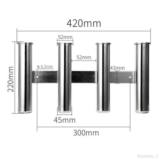 Supports Canne Pêche Lot De 4 Supports Télescopiques Pour Canne à Pêche - Aluminium - Longueur Réglable 75-120 Cm Tiges Télescopiques Aluminium