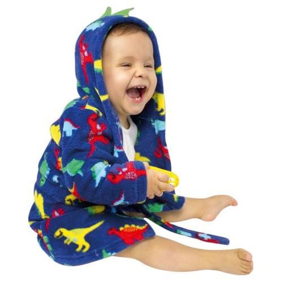 Peignoir Polaire Bebe Enfant Dinosaure Avec Capuche Cdiscount Puericulture Eveil Bebe