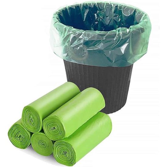 100 sacs poubelles biodégradables, sacs poubelles compostables