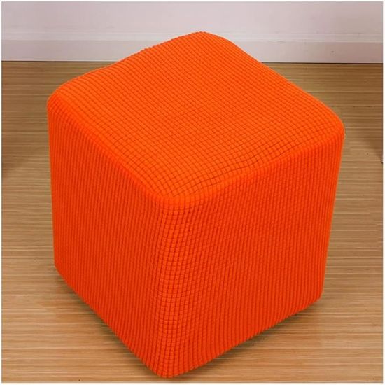 Housse Extensible Pour Pouf Carré Ou Rectangle - Velours Jacquard élastique - Protection Et Décoration (Taille 3 : 75-85cm)