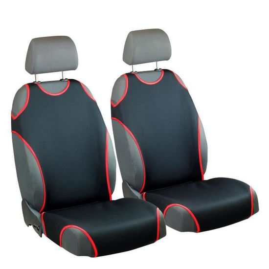 Housse De Siège Auto Twingo I (2001-2017) - Noir - Confort Avec Mousse Mémoire De Forme - Facile à Installer - 1 Siège Avant