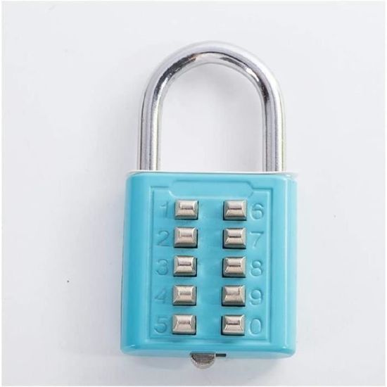 Lot De 2 Mini Cadenas à Combinaison 3 Chiffres - Pour Valise, Sac, Boîte, Petit Casier, Bleu - 4