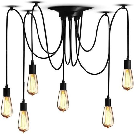 LUMINAIRE SUSPENDU LAMPE à Suspension 6 à Flammes Lampe de Salon Nickel H 120 CM EUR 105,51
