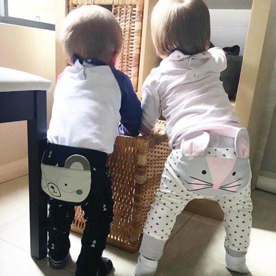 Beau Bebe Enfants Fille Garcon Pantalons Simple Animaux Mignon Taille Haute Pantalon Legging Blanc Blanc Cdiscount Sport