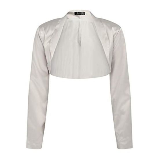 BlackButterfly Boléro Satin Manches Longues Élégant – Style Vintage Formel Pour Robes De Soirée, Mariage Ou Cocktail
