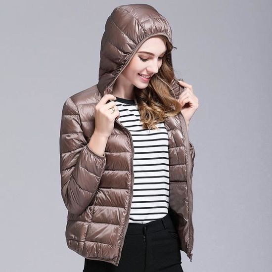 Doudoune Femme Marque Impermeable Legere Kaki Marron Cdiscount Pret a Porter