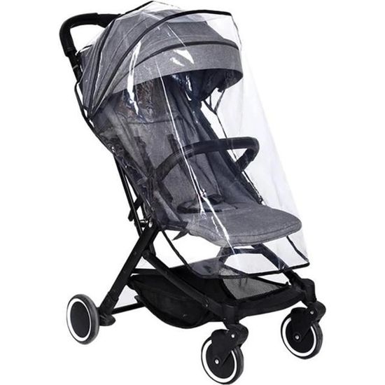 Housse De Pluie Transparente Universelle Pour Poussette - Taille XL, Respirante, 4 Saisons - 120x75x85 Cm