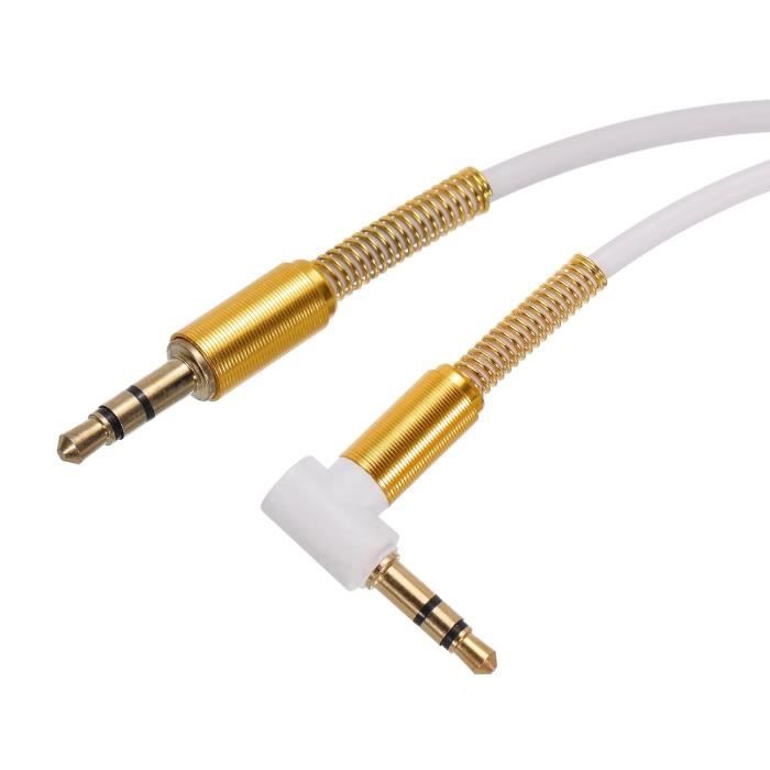 Câble Audio Auxiliaire Stéréo (jack 3.5mm) - Pour Haut-parleurs, Voiture, Etc. - Générique, Neuf