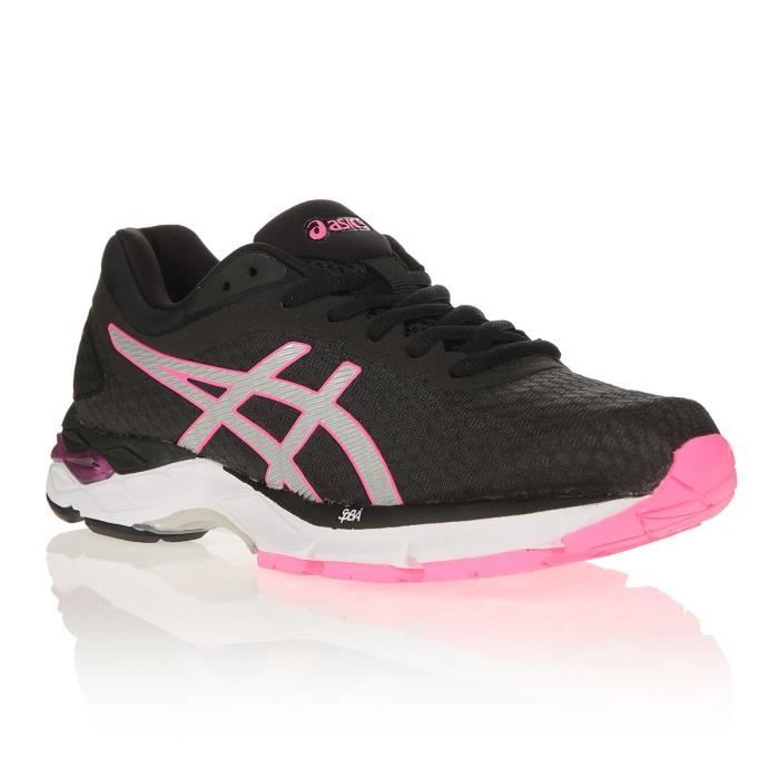Basket asics femme noir 2024 et rose