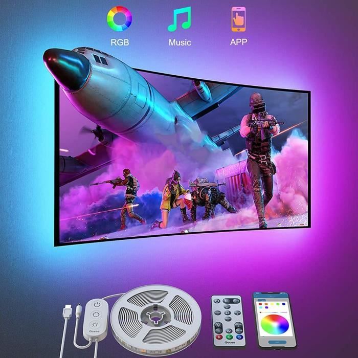 Ruban LED 10 Mètres RGB – Bonve Pet – Multicolore Musical Avec Télécommande