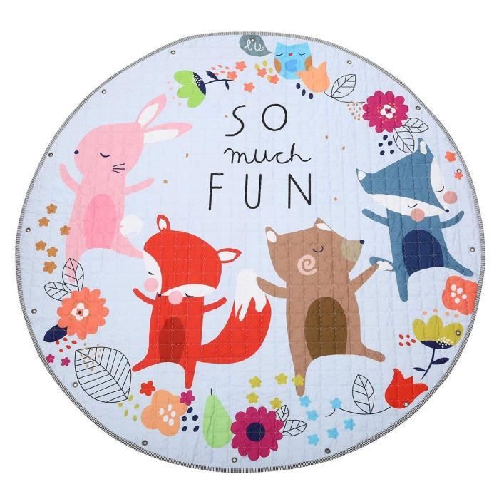 Tapis pour Enfant/Bébé,Grand Tapis de Jeu Rond Portable avec Sac de Transport pour Pique-Nique Jardin Vayage, 150cm