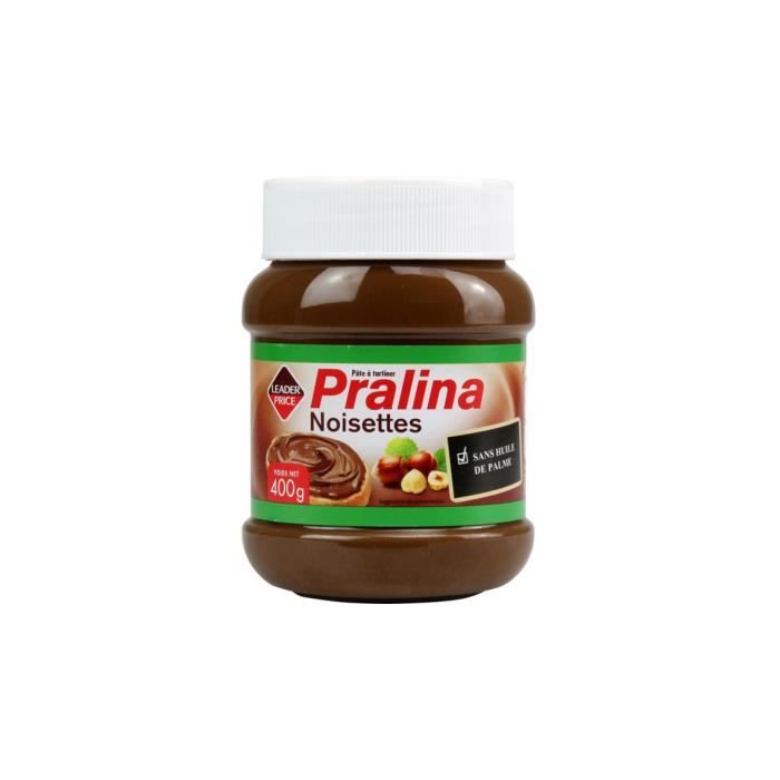 Pate à tartiner aux noisettes Leader Price, 400g - DDM : 16/12/22