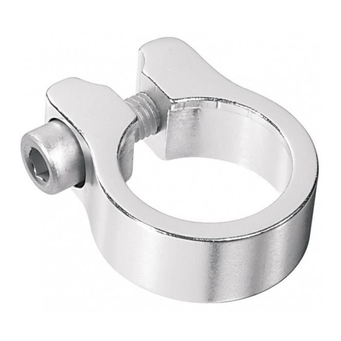 COLLIER SERRAGE TIGE DE SELLE ATTACHE ARGENT Ø34.9MM VELO CYCLE
