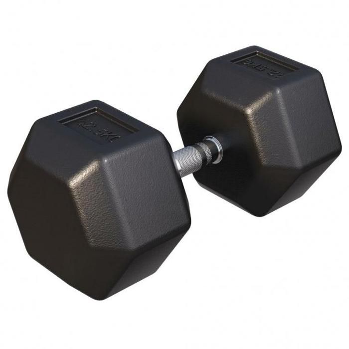 1 x 42,5kg Haltère Hexagonal en Caoutchouc