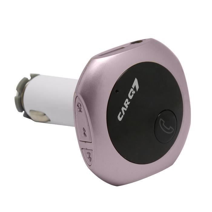 Voiture Bluetooth Lecteur MP3 Transmetteur FM Q7 - Rose Gold Ma27829