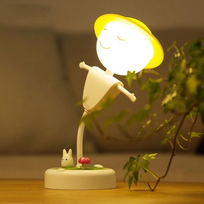 Veilleuse Enfant Veilleuse de Nuit,Petit Bonhomme Fonction de Temporisation avec manipulation tactile - Lampe de nuit