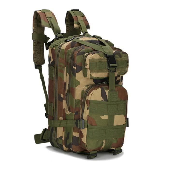 Sac à dos 1000D 30L Sport Extérieur Tactique Militaire épaule Armée Randonnée Camouflage Jungle Wir71