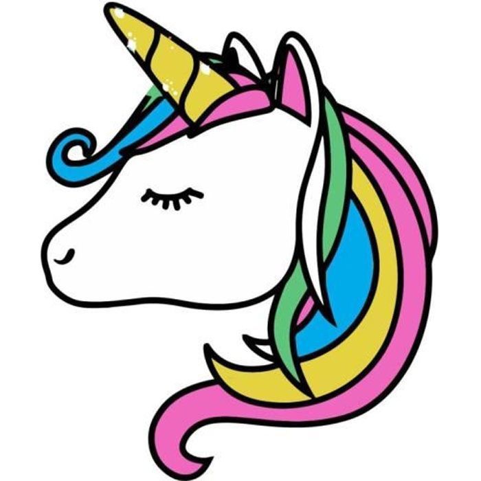 Poster Affiche Licorne Serein Mignon Dessin Kawai Illustration Enfant 31cm x 31cm