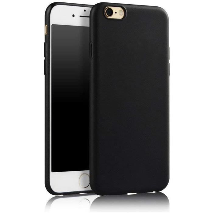 Coque iPhone 6s, iPhone 6s - 6 (Noir) Housse [Matte Gel] Silicone Case Cover Matte Soft Gel TPU pour iPhone 6sZ66485TH