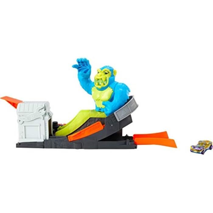 Voiture Electrique HOT WHEELS HQPLO Attaque du singe toxique, ensemble de jeu, GTT66