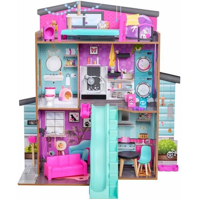KIDKRAFT - Maison de poupées Purrfect Pet avec accessoires son et lumière