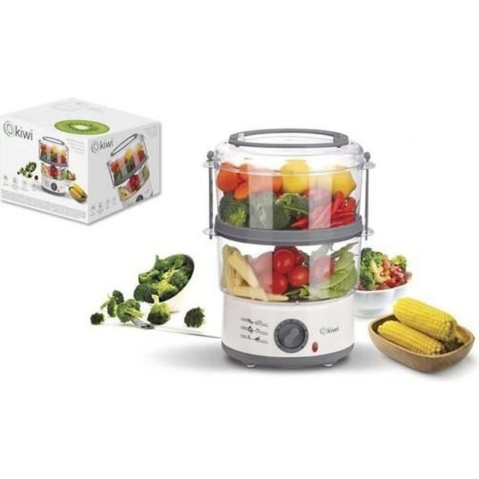 CUISEUR À VAPEUR ÉLECTRIQUE KIWI KFS-2903 5 L 500W BLANC