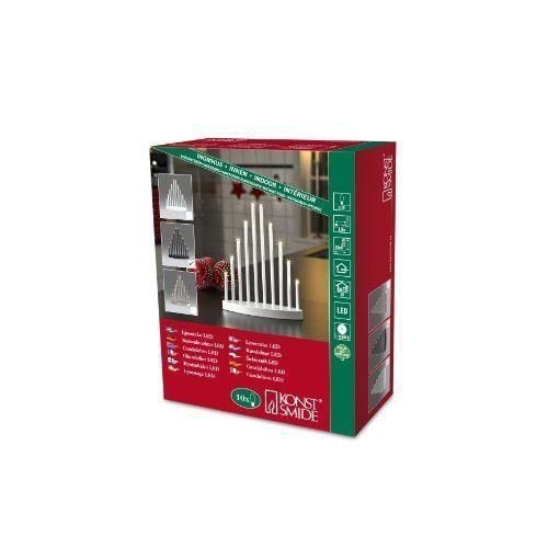 Konstsmide 2401-710 Chandelier Métal 10 LED Blanc Interrupteur Câble Laqué Noir 24 V