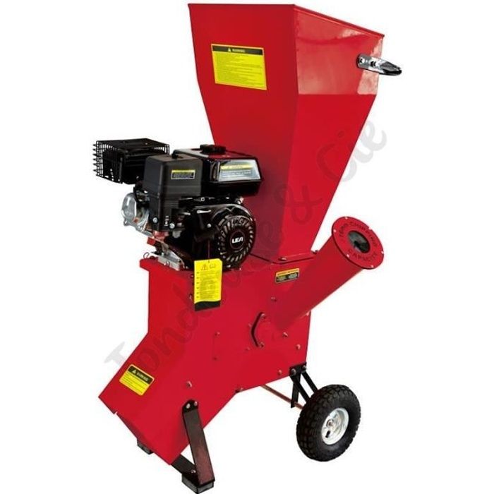 Broyeur de jardin pour végétaux diamètre max 76mm moteur thermique 212cc 5,6 cv LEA LE56212