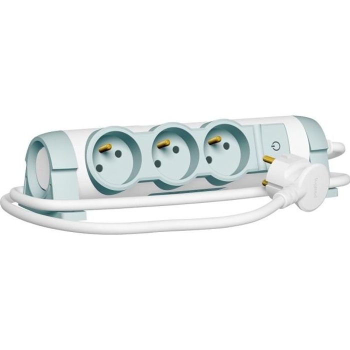 LEGRAND Rallonge multiprise Confort bloc de prises rotatif avec interrupteur 3x2 P+T 1,5 m