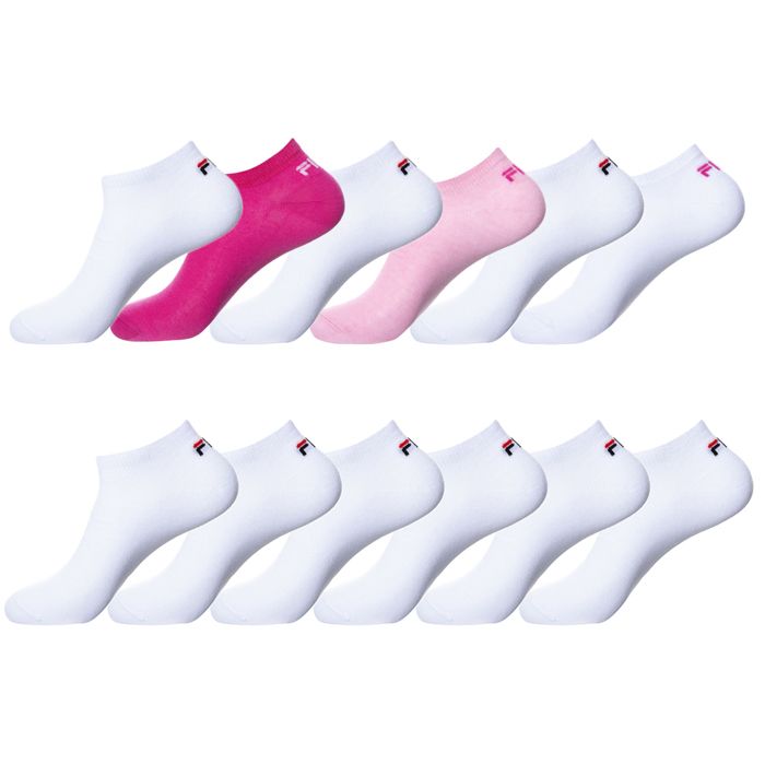 FILA Paires de Chaussettes Socquettes Uni Lot de 12 Femme