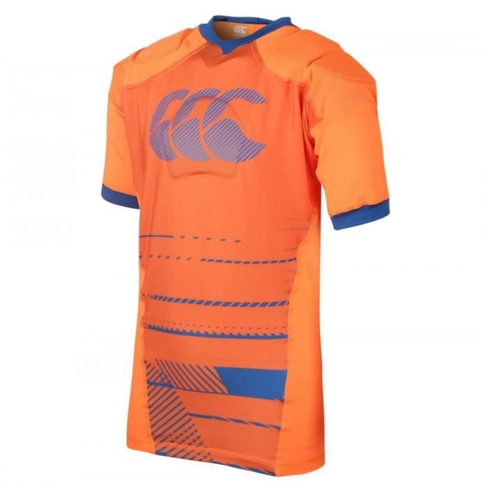 Maillot de sport Canterbury modele vapordri raze avec epauliere rugby garçon - Orange