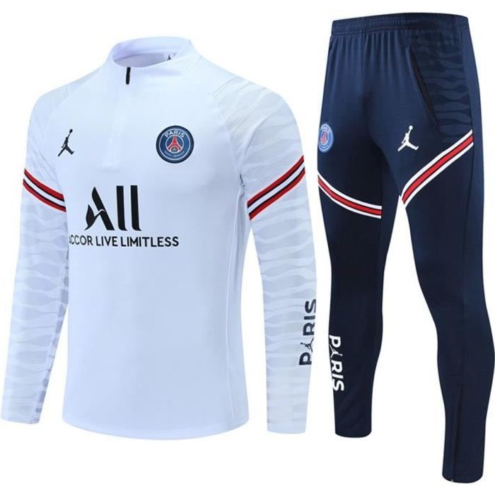 Nouveau Maillot PSGs x Jordans 2022 de Football Survêtement de Foot pour Garçon Enfant Kit