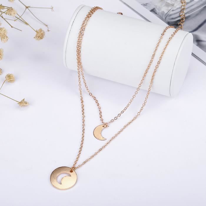 1 pièces collier décor beau en alliage évidé pendentif lune pour femme mère amie PENDENTIF VENDU SEUL