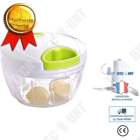 TD® A HACHOIR Manuel/ Ficelle à Tirer à 3 lame 12,5 cm x 9,3 cm/ Boite couleur Vert Ultra Coupant Bonne Conservation des Aliments Fa