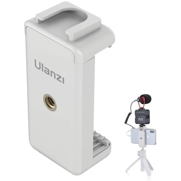 ULANZI ST-07 Support de trépied pour téléphone avec chaussure froide Support pour microphone Lumière vidéo LED Vis de trépied 1/4
