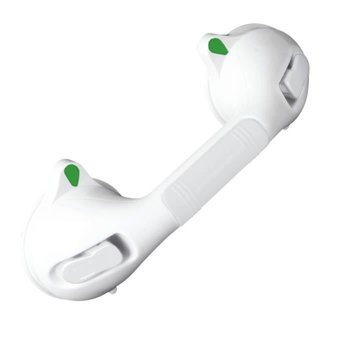 WENKO Poignée baignoire de sécurité Secura, barre d'appui salle de bain, fixation sans perçage ventouse, Plastique, 29x11,5x8,5 cm