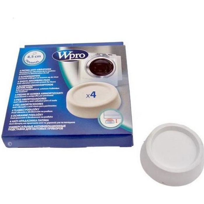 Lot de 4 patins anti vibrations universels (60237-11058) - Accessoires et entretien - WPRO (6195)
