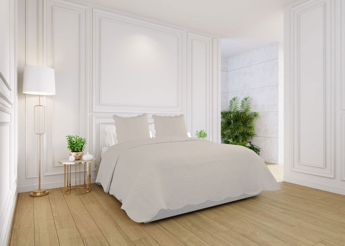 Couvre lit boutis réversible 240x220 avec 2 taies NOVA