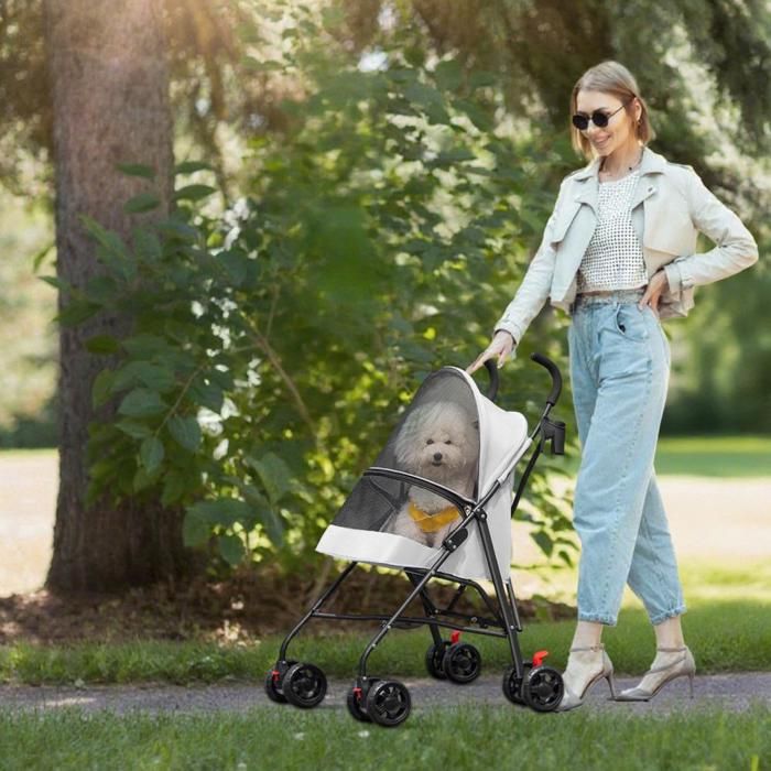 Meilleurs prix pour MIPAN.Poussette pour Chien Chat - Avce Porte-gobelet - 4 Roulettes - Pliable - Poussette pour chien de 20 kg - 97x45x55cm - Gris