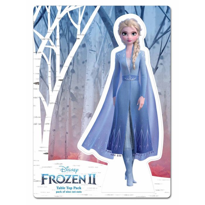 Figurines en carton - Reine des Neiges 2 - Anna - Elsa - Olaf - Multicolore