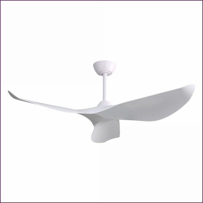 Ventilateur de plafond 52 pouces - Moteur DC réversible - Télécommande 6 vitesses - ABS - Blanc - Dominiquefe