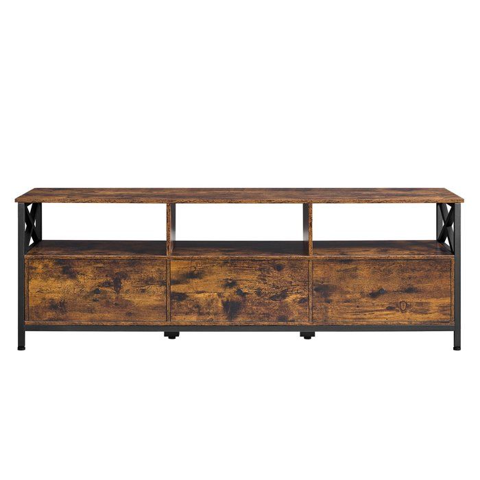 Support Télé Jusqu’à 65 Pouces Espace de Rangement Généreux 147 x 40 x 50 cm Marron et Noir