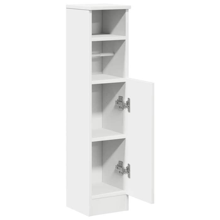 Soldes Printemps Meuble de salle de bain - SOLOMOON - Meuble wc - avec porte-rouleau blanc 205x22x90 cm SSS2121