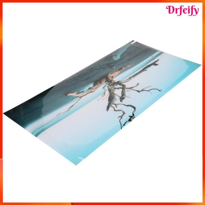 Comparer les prix de Décor de fond daquarium - AKOZON - Withered Tree 3D - PVC - Auto-adhésif - Couleurs vives