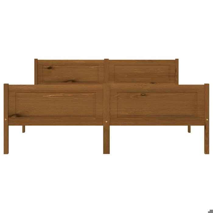 Structure de lit Contemporain - 2 Personnes - vidaXL - marron miel - 160x200 cm - cadre robuste - pour chambre ghv25g1418336